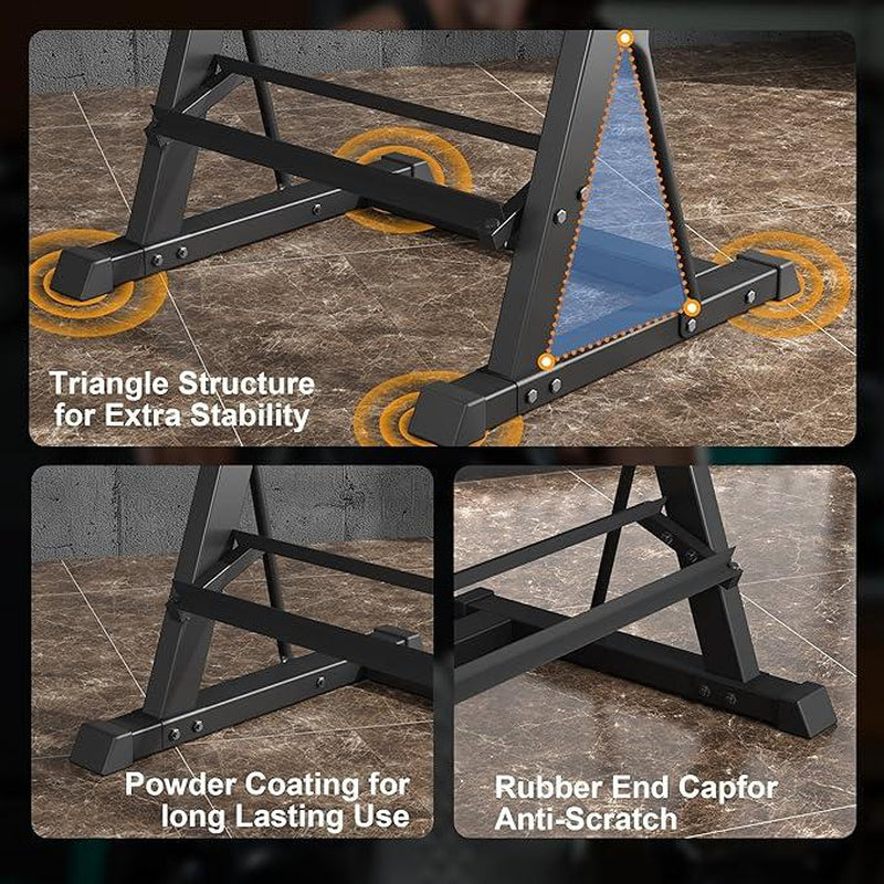 3-Tier Adjustable Dumbbell Rack Stand - 700LB Capacity Heavy-Duty Weight Storage for Home Gym (Rack Only)