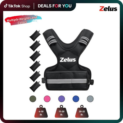 Labor Day Sale: Zelus Adjustable Weighted Vest (4-32 lbs) for Enhanced Workouts, Running, and Body Weight Training – Perfect for Fitness Enthusiasts and a Great Gift Idea!