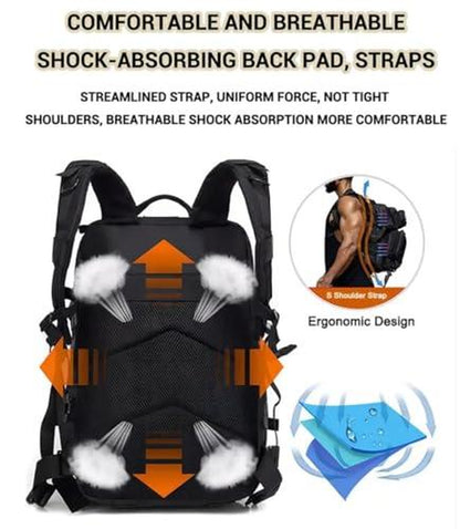 Fifarise 900D Tactical Backpack - 45L Capacity, MOLLE System, Padded Shoulder & Adjustable Waist Straps for Ultimate Comfort and Versatility