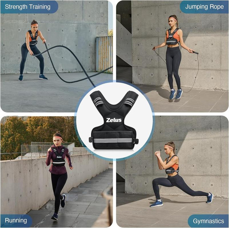 Labor Day Sale: Zelus Adjustable Weighted Vest (4-32 lbs) for Enhanced Workouts, Running, and Body Weight Training – Perfect for Fitness Enthusiasts and a Great Gift Idea!