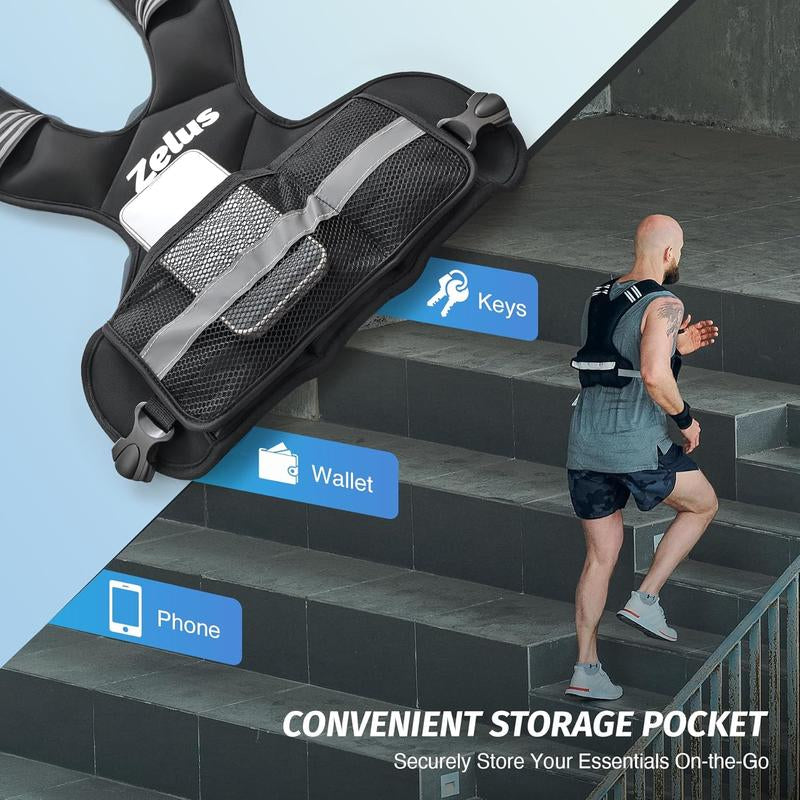 Labor Day Sale: Zelus Adjustable Weighted Vest (4-32 lbs) for Enhanced Workouts, Running, and Body Weight Training – Perfect for Fitness Enthusiasts and a Great Gift Idea!