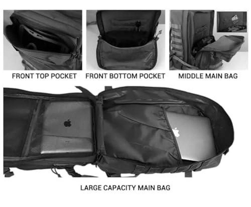 Fifarise 900D Tactical Backpack - 45L Capacity, MOLLE System, Padded Shoulder & Adjustable Waist Straps for Ultimate Comfort and Versatility